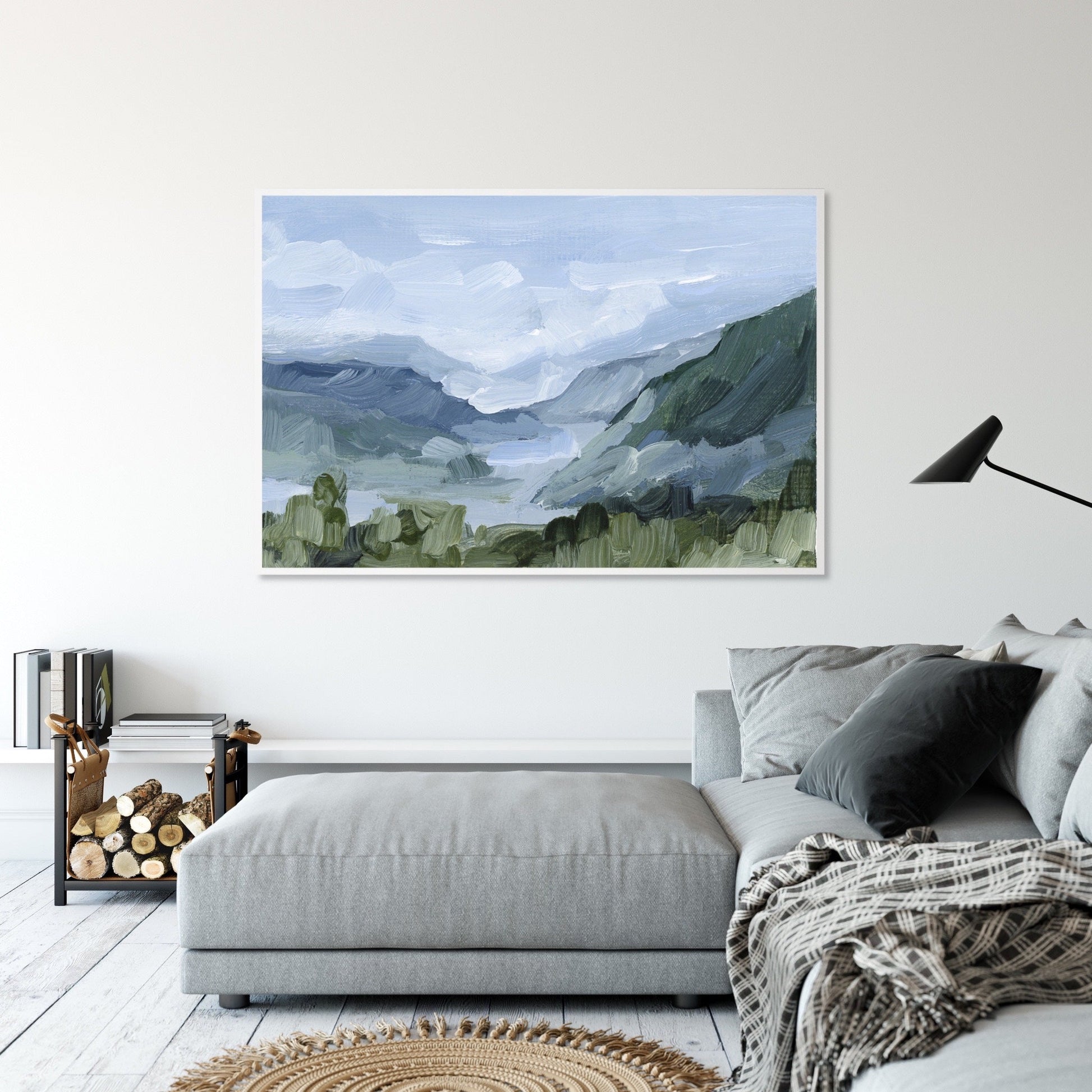 ’Blue Juneau’ Art Print - Alaska Mountain Landscape - coast - Coastal - coastline