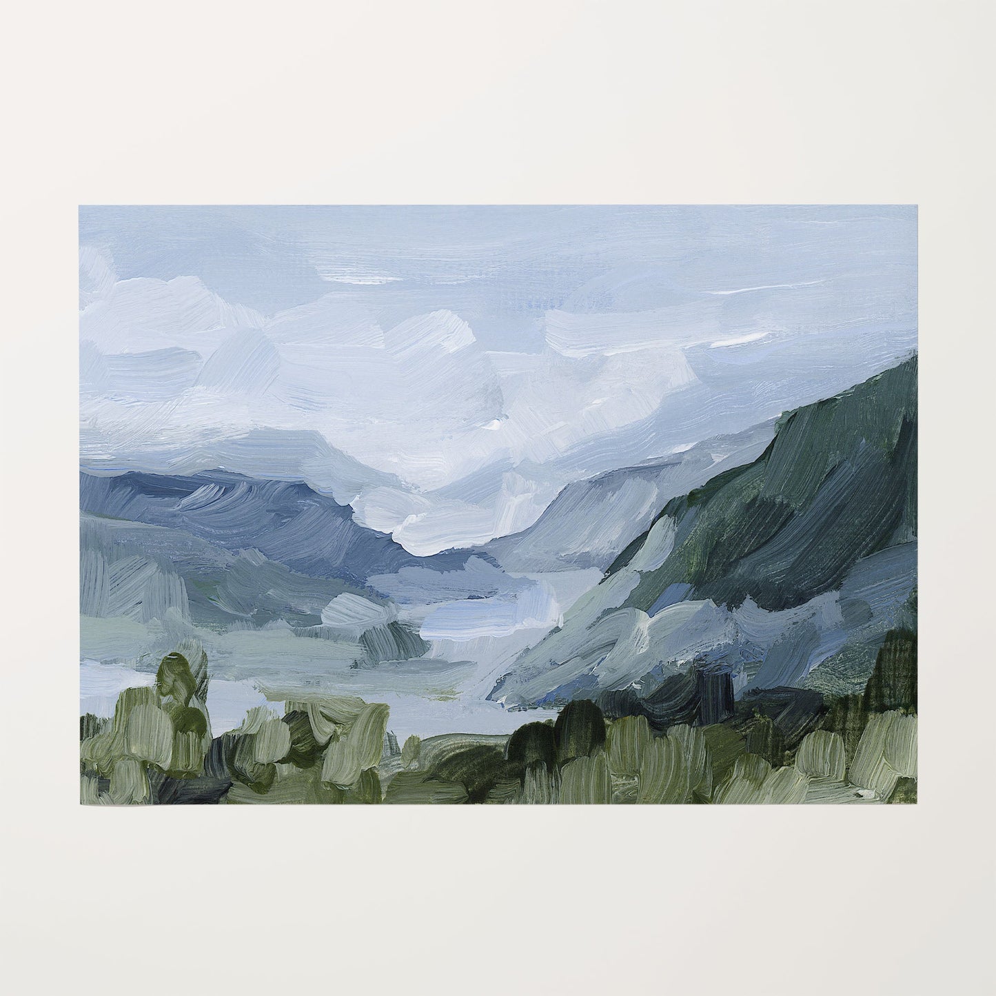 ’Blue Juneau’ Art Print - Rolled Canvas / 8x10 in / No Frame - Alaska Mountain Landscape - coast - Coastal - coastline