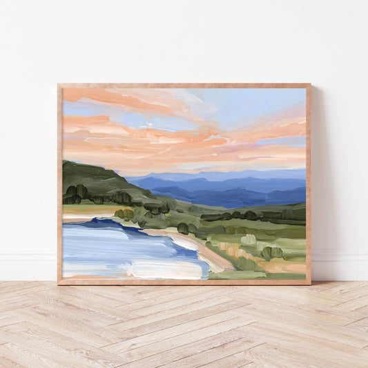 Blue Lake Blue Ridge Mountains Wall Art