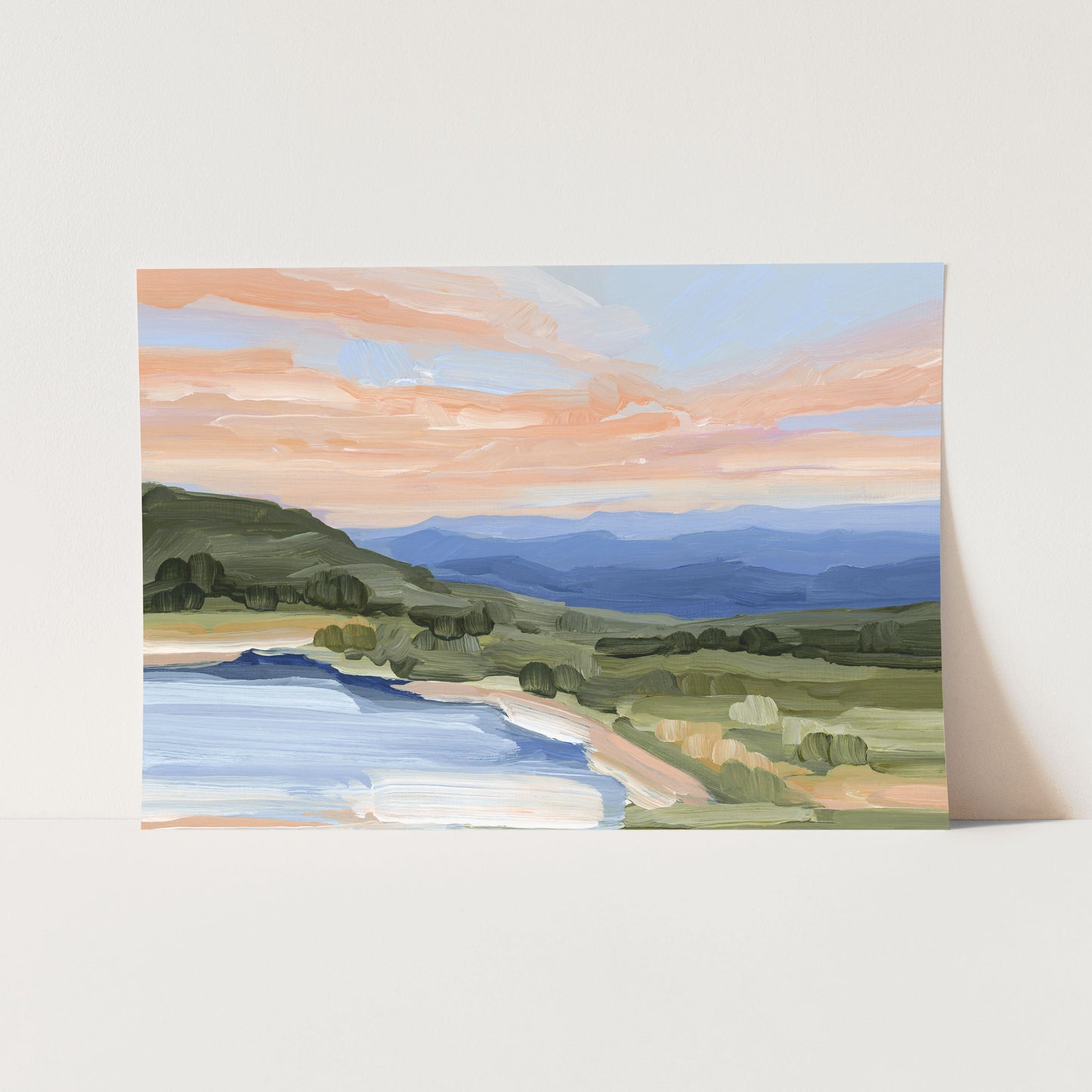 ’Blue Lake’ Art Print - Paper / 5x7 in / No Frame - Blue Ridge Mountains - appalachian trail - blueridge - Georgia