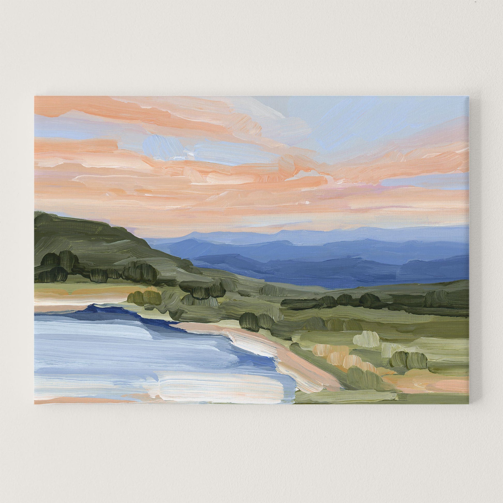 ’Blue Lake’ Art Print - Stretched Canvas / 8x10 in / No Frame - Blue Ridge Mountains - appalachian trail - blueridge