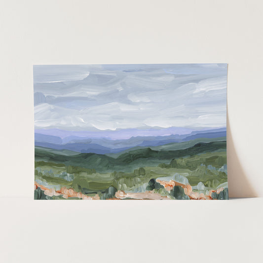 ’Blue Ridge’ 30x40 Unframed Paper Art Print || Final Sale - North Carolina Mountain Wall - blue ridge - Blue Ridge
