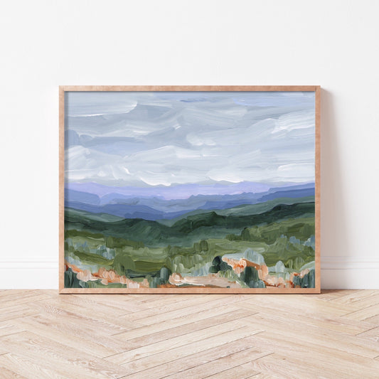 ’Blue Ridge’ Art Print - Blue Ridge Mountains Wall - Appalachian Trail - blue ridge - blueridge