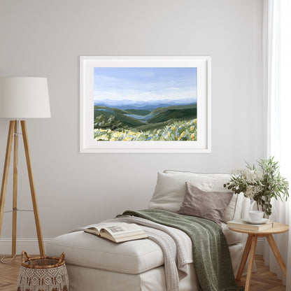 ’Blue Ridge in Bloom’ Art Print - North Carolina Mountains Wall - Appalachian Trail - blue ridge - Blue - blueridge