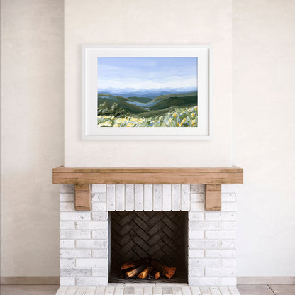 ’Blue Ridge in Bloom’ Art Print - North Carolina Mountains Wall - Appalachian Trail - blue ridge - Blue - blueridge