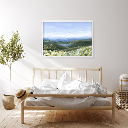 ’Blue Ridge in Bloom’ Art Print - North Carolina Mountains Wall - Appalachian Trail - blue ridge - Blue - blueridge