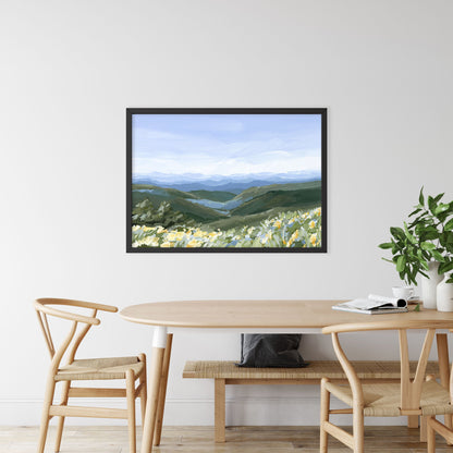 ’Blue Ridge in Bloom’ Art Print - North Carolina Mountains Wall - Appalachian Trail - blue ridge - Blue - blueridge