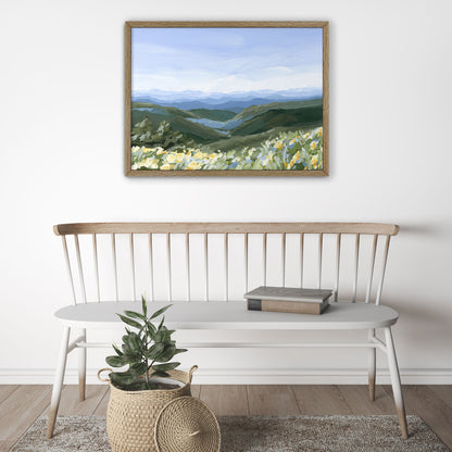 ’Blue Ridge in Bloom’ Art Print - North Carolina Mountains Wall - Appalachian Trail - blue ridge - Blue - blueridge