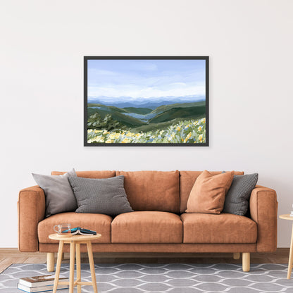 ’Blue Ridge in Bloom’ Art Print - North Carolina Mountains Wall - Appalachian Trail - blue ridge - Blue - blueridge
