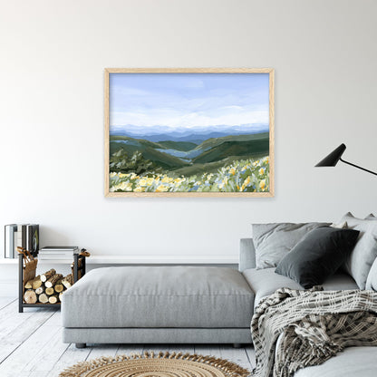 ’Blue Ridge in Bloom’ Art Print - North Carolina Mountains Wall - Appalachian Trail - blue ridge - Blue - blueridge