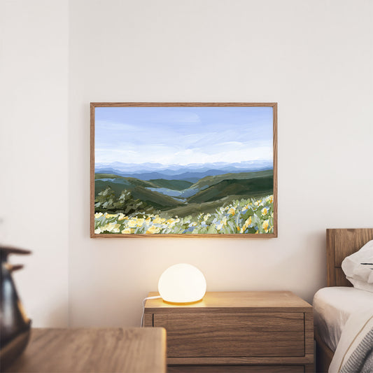 "Blue Ridge in Bloom" Art Print