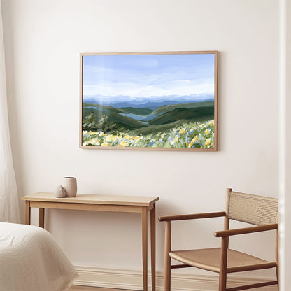 Kunstdruck „Blue Ridge in Bloom“
