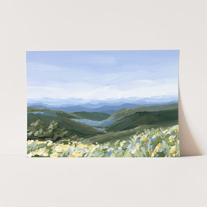 Kunstdruck „Blue Ridge in Bloom“