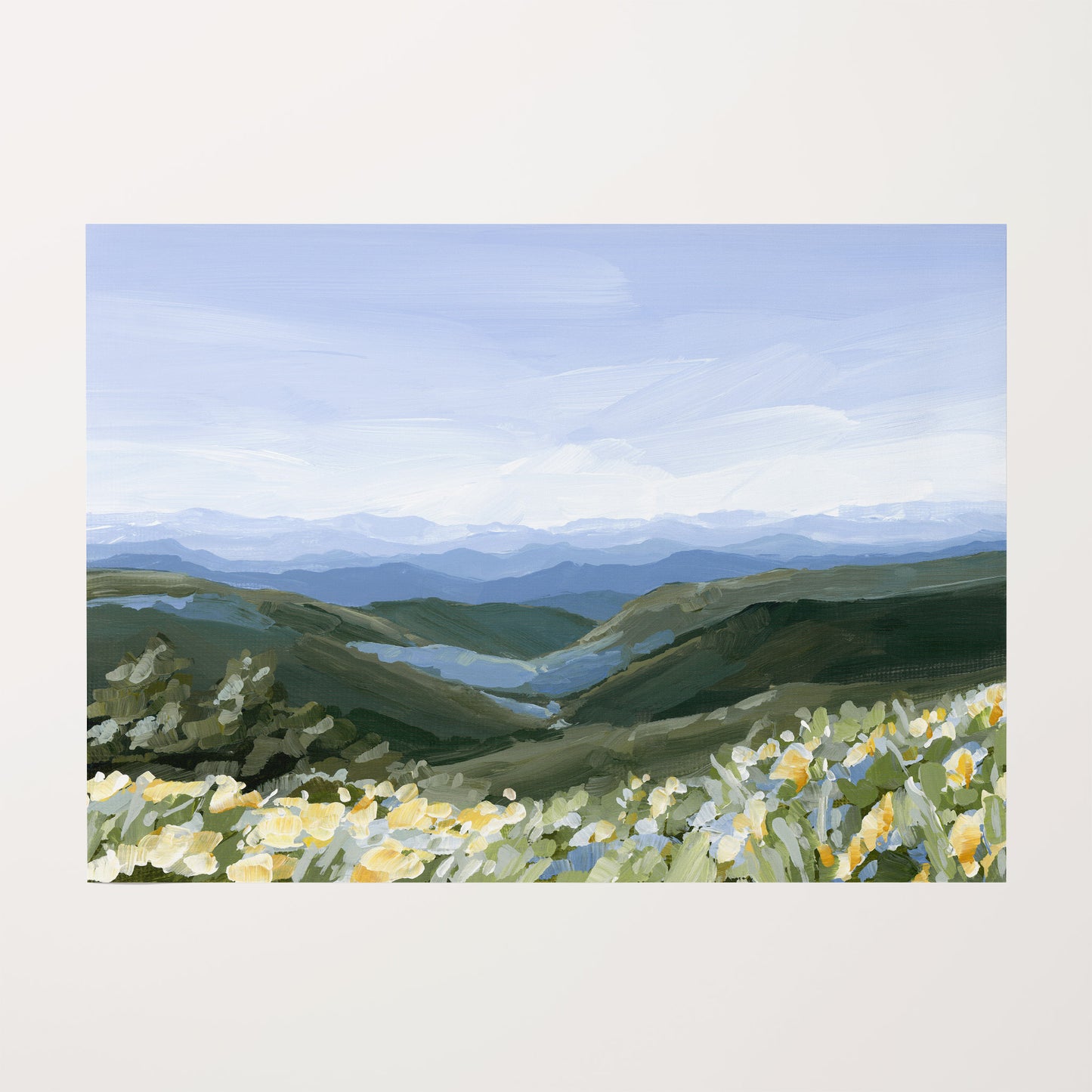 Kunstdruck „Blue Ridge in Bloom“