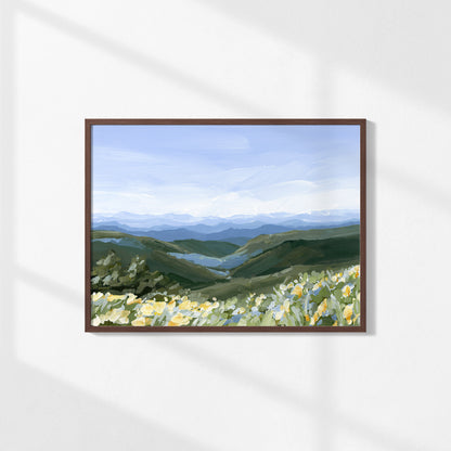 Kunstdruck „Blue Ridge in Bloom“