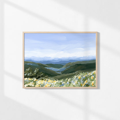 Kunstdruck „Blue Ridge in Bloom“