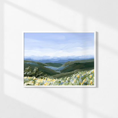 Kunstdruck „Blue Ridge in Bloom“
