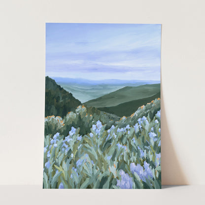 ’Blue Ridge Rising’ Art Print - Paper / 5x7 in / No Frame