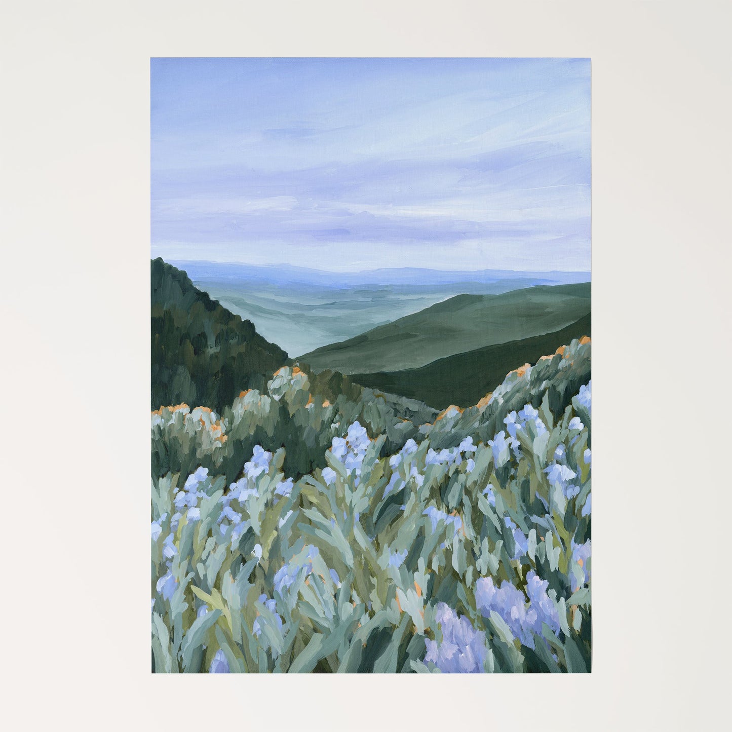 ’Blue Ridge Rising’ Art Print - Rolled Canvas / 8x10 in / No Frame