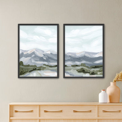 ’Breckenridge’ Diptych Art Print || Set of 2 - Paper / 5x7 in / Black Frame - abstract - Artwork - Breckenridge