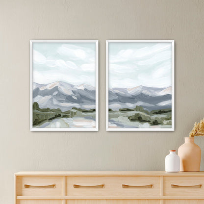’Breckenridge’ Diptych Art Print || Set of 2 - Paper / 5x7 in / White Frame - abstract - Artwork - Breckenridge