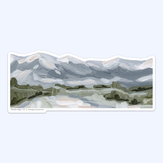 ’Breckenridge’ Vinyl Sticker - Water Bottle - Breckenridge - Colorado - Decal - Gifts - Landscape