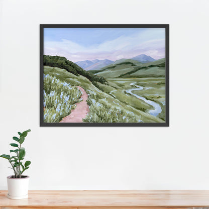 ’Brush Creek’ Art Print - Paper / 5x7 in / Black Frame - Crested Butte Colorado - abstract - Artwork