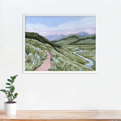 ’Brush Creek’ Art Print - Paper / 5x7 in / White Frame - Crested Butte Colorado - abstract - Artwork