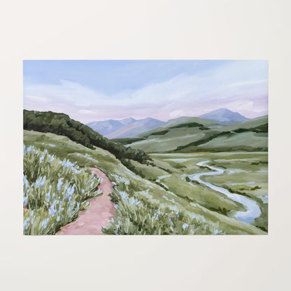 ’Brush Creek’ Art Print - Rolled Canvas / 8x10 in / No Frame - Crested Butte Colorado - abstract - Artwork