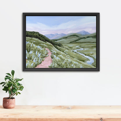 ’Brush Creek’ Art Print - Stretched Canvas / 8x10 in / Black Frame - Crested Butte Colorado - abstract - Artwork