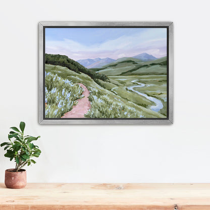 ’Brush Creek’ Art Print - Stretched Canvas / 8x10 in / Silver Frame - Crested Butte Colorado - abstract - Artwork