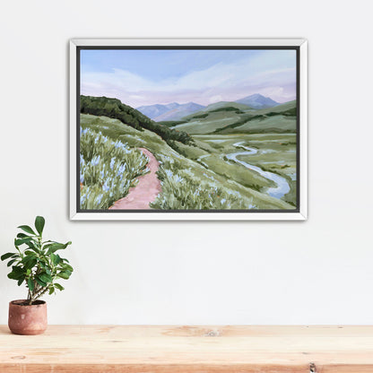 ’Brush Creek’ Art Print - Stretched Canvas / 8x10 in / White Frame - Crested Butte Colorado - abstract - Artwork