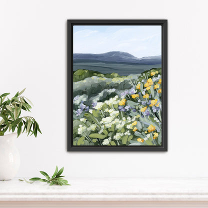 ’Buffalo Mountain’ Art Print - Stretched Canvas / 8x10 in / Black Frame - Colorado Wall - abstract - Artwork - Dillon