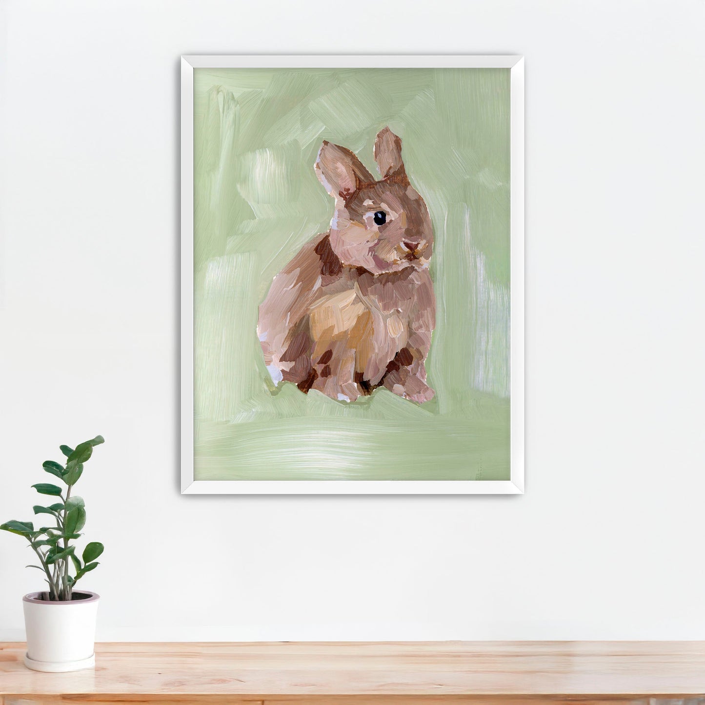 ’Bunny I’ Art Print - Paper / 5x7 in / White Frame - Kid’s Room Animal Wall - animal - animals - Artwork - Bedroom