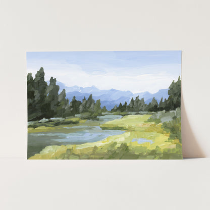 ’Canadian Rockies’ Art Print - Paper / 5x7 in / No Frame - Banff National Park Wall - alberta - Artwork