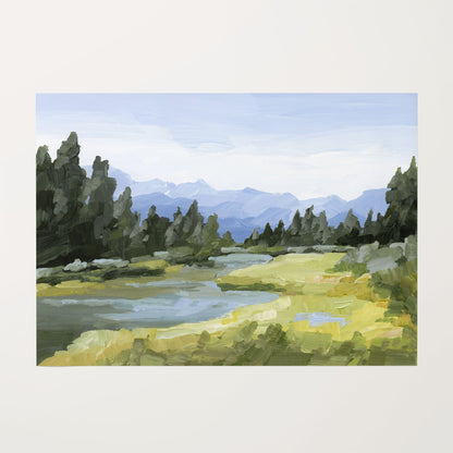 ’Canadian Rockies’ Art Print - Rolled Canvas / 8x10 in / No Frame - Banff National Park Wall - alberta - Artwork