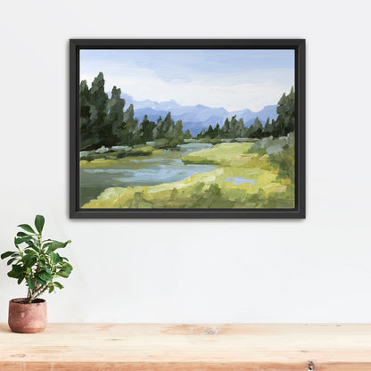 ’Canadian Rockies’ Art Print - Stretched Canvas / 8x10 in / Black Frame - Banff National Park Wall - alberta - Artwork