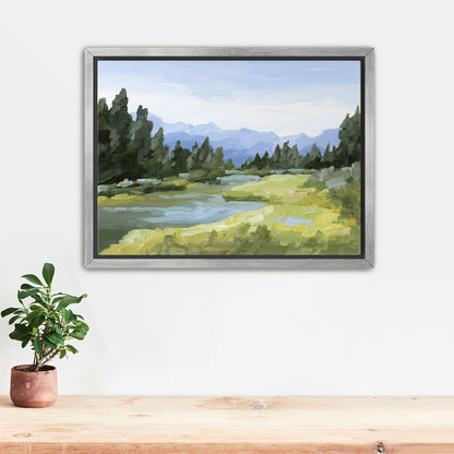 ’Canadian Rockies’ Art Print - Stretched Canvas / 8x10 in / Silver Frame - Banff National Park Wall - alberta - Artwork