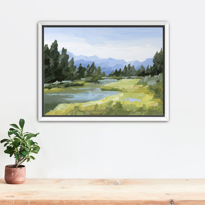 ’Canadian Rockies’ Art Print - Stretched Canvas / 8x10 in / White Frame - Banff National Park Wall - alberta - Artwork