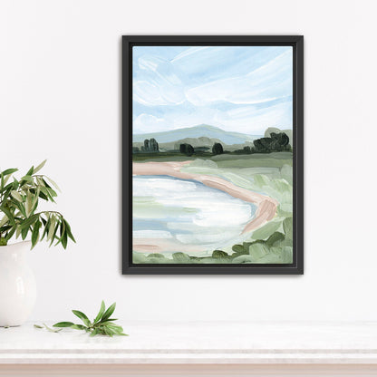 ’Catamount Reservoir I’ Art Print - Stretched Canvas / 8x10 in / Black Frame - Colorado Mountain Wall - Lake - Landscape