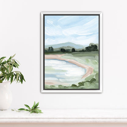 ’Catamount Reservoir I’ Art Print - Stretched Canvas / 8x10 in / White Frame - Colorado Mountain Wall - Lake - Landscape