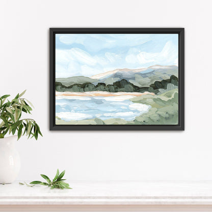 ’Catamount Reservoir II’ Art Print - Stretched Canvas / 8x10 in / Black Frame - Colorado Mountain - Lake - Landscape