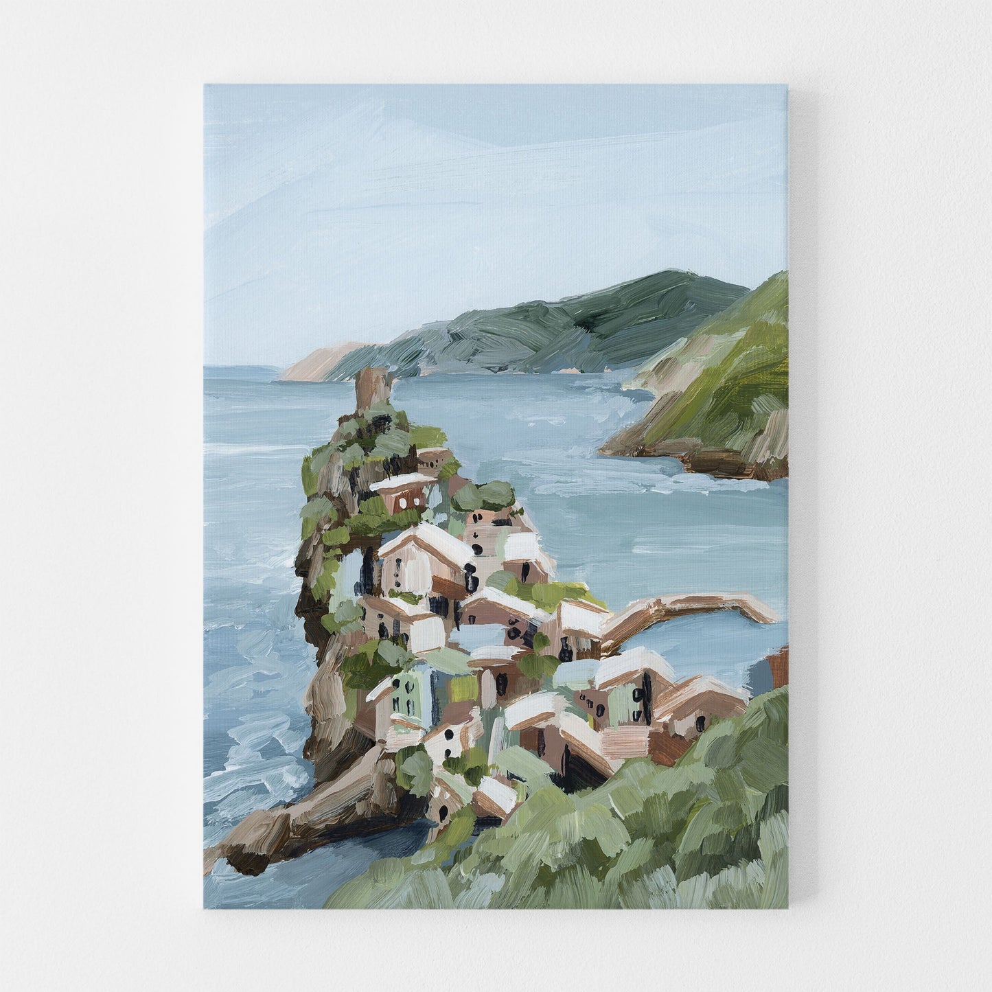 ’Cliffs of Vernazza’ Art Print - Stretched Canvas / 8x10 in / No Frame - Cinque Terre Italy Wall - Terra - Coastal