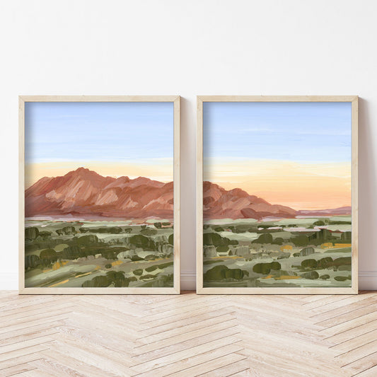 ’Color of Tucson’ Diptych Art Print || Set 2 - abstract - Arizona - Artwork - Desert