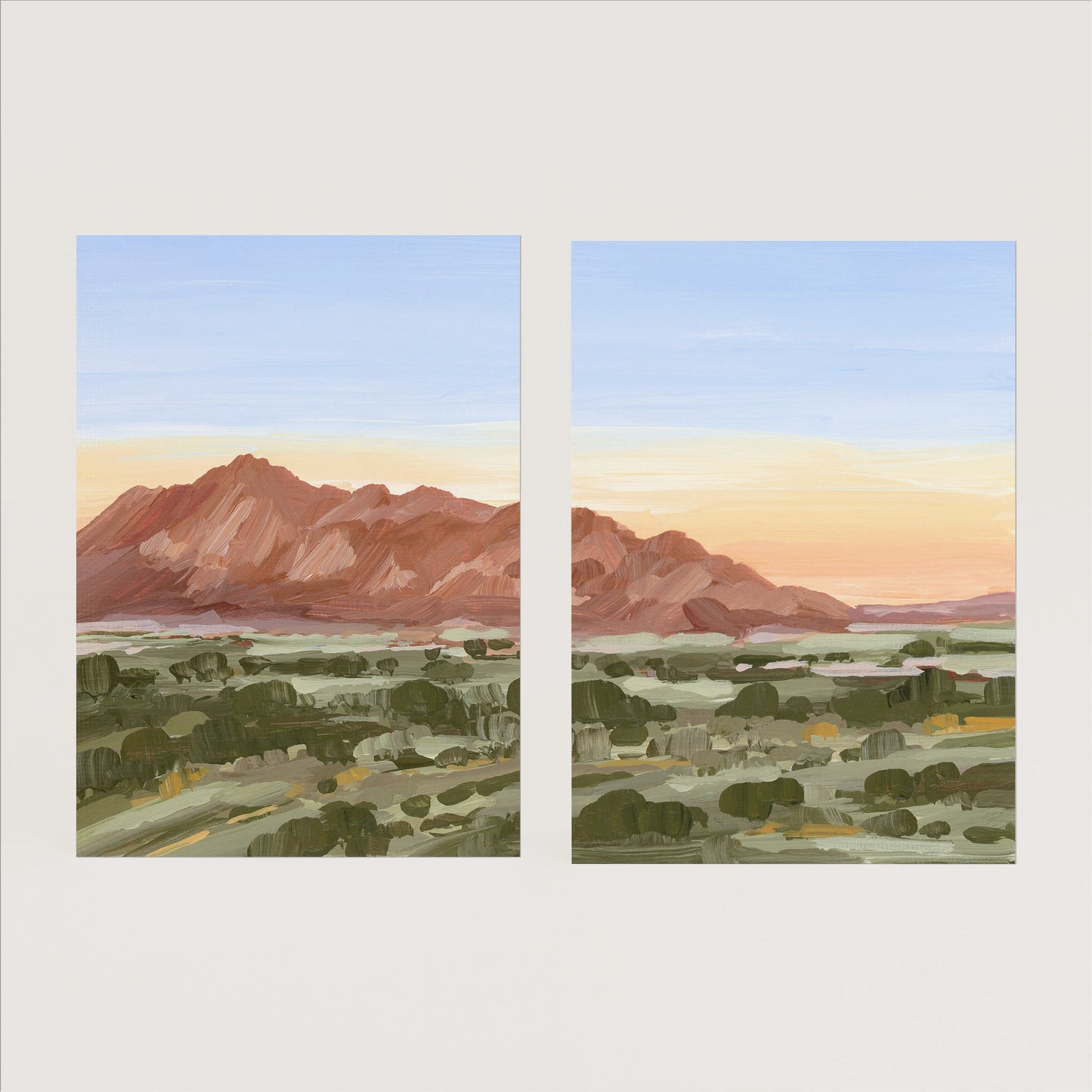 ’Color of Tucson’ Diptych Art Print || Set 2 - Paper / 5x7 in / No Frame - abstract - Arizona - Artwork - Desert