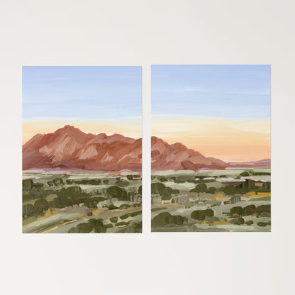 ’Color of Tucson’ Diptych Art Print || Set 2 - Rolled Canvas / 8x10 in / No Frame - abstract - Arizona - Artwork