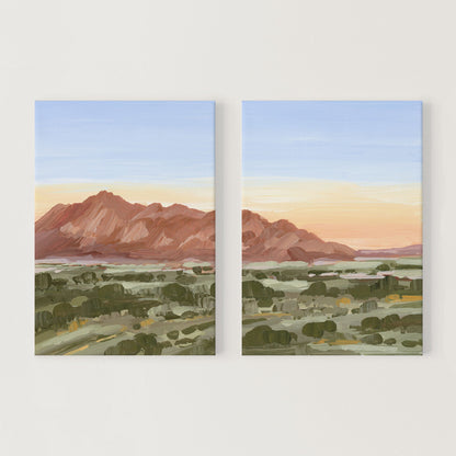 ’Color of Tucson’ Diptych Art Print || Set 2 - Stretched Canvas / 8x10 in / No Frame - abstract - Arizona - Artwork