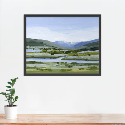’Colorado Summer’ Art Print - Paper / 5x7 in / Black Frame - Vail Landscape Painting - Colorado - Eagle - Mountain