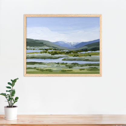 ’Colorado Summer’ Art Print - Paper / 5x7 in / Oak Frame - Vail Landscape Painting - Colorado - Eagle - Mountain
