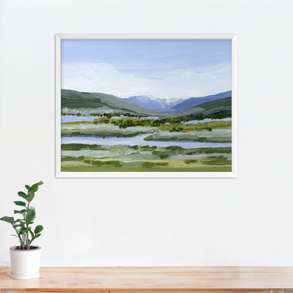 ’Colorado Summer’ Art Print - Paper / 5x7 in / White Frame - Vail Landscape Painting - Colorado - Eagle - Mountain